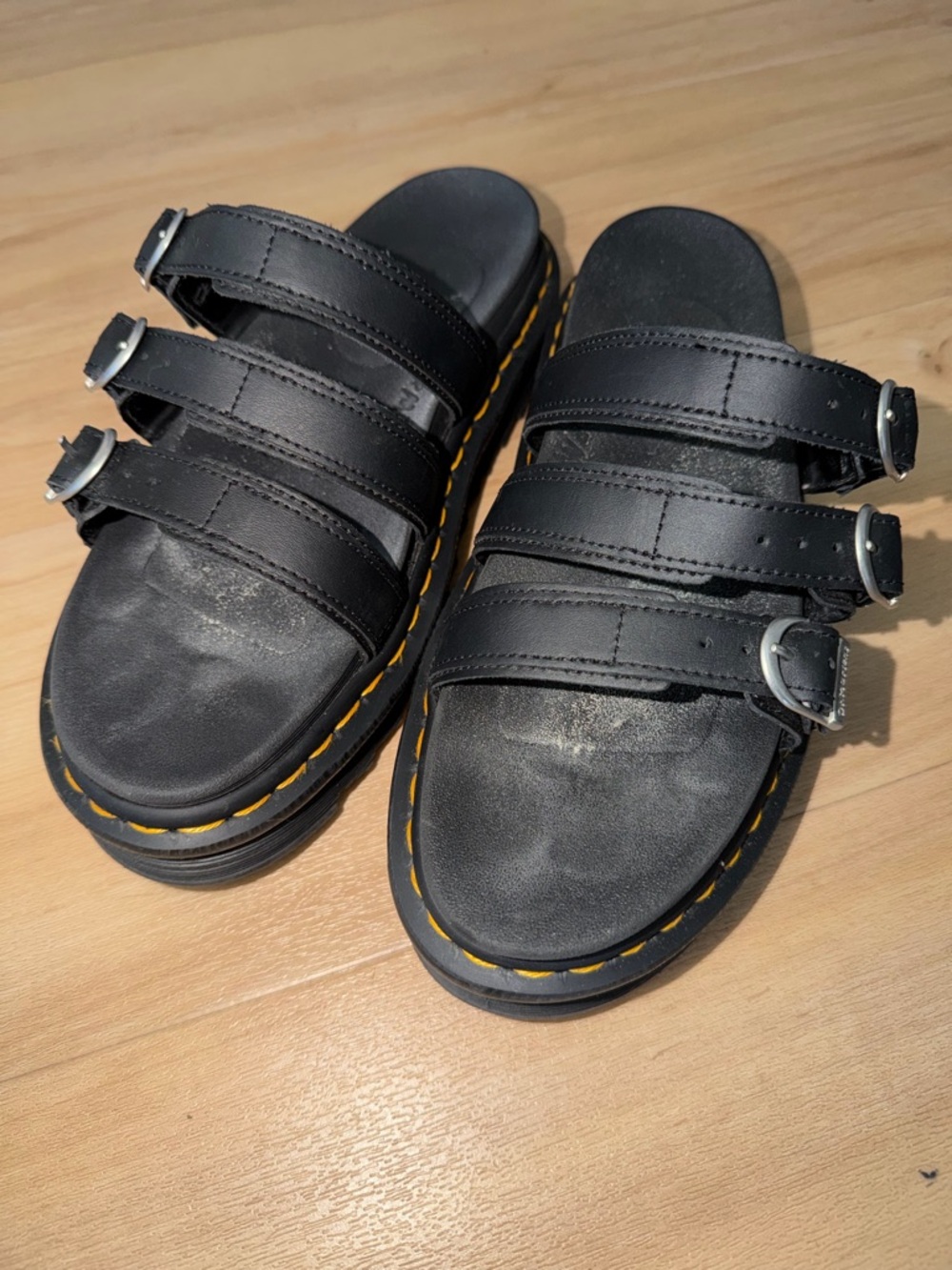 Dr. Martens Blair Sandals Slip On Buckle Strappy Grunge Platform Chunky